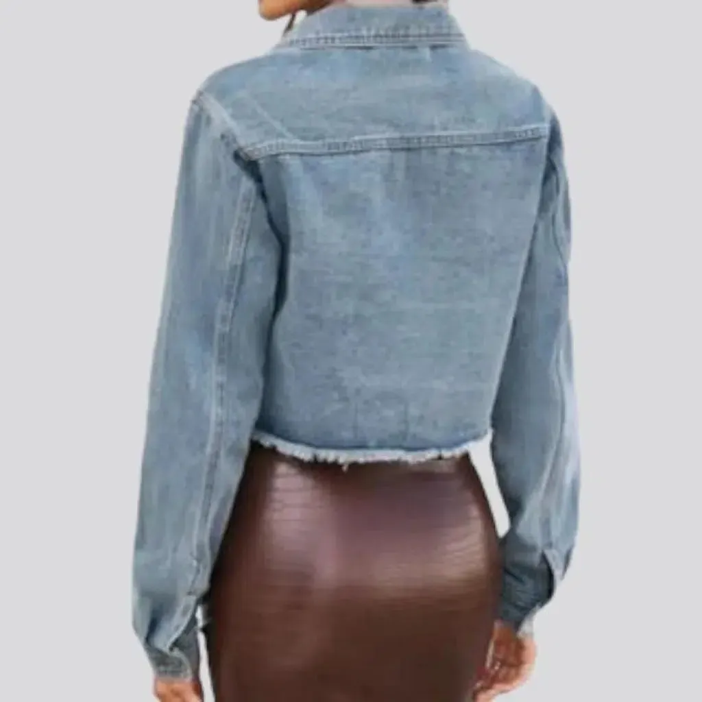 Short vintage jean jacket
 for women