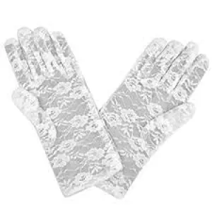 Short White Lace Gloves