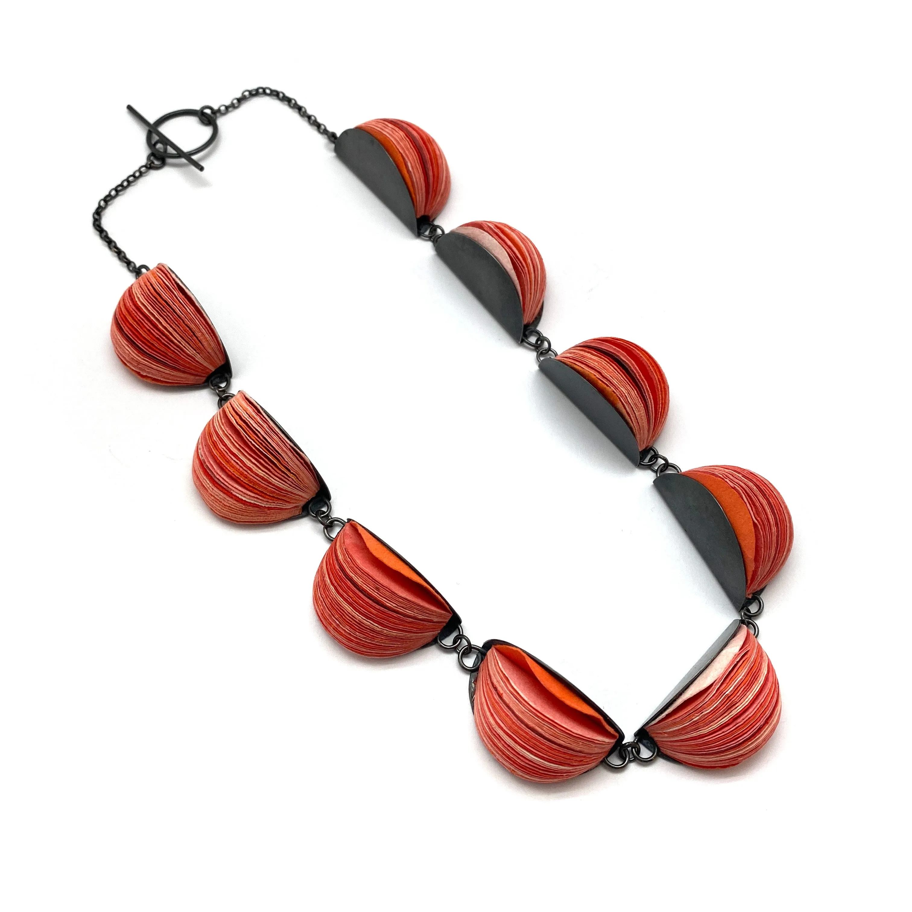 Shorter Red Japanese Paper Necklace