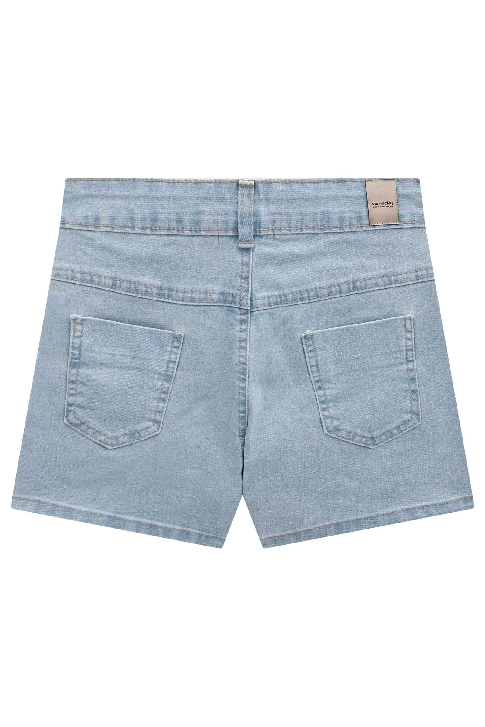 Shorts em Jeans Bellini com Elastano 73987 Vic&Vicky