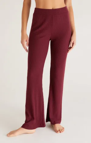 Show Me some Flair Brushed Rib Pant - Garnet