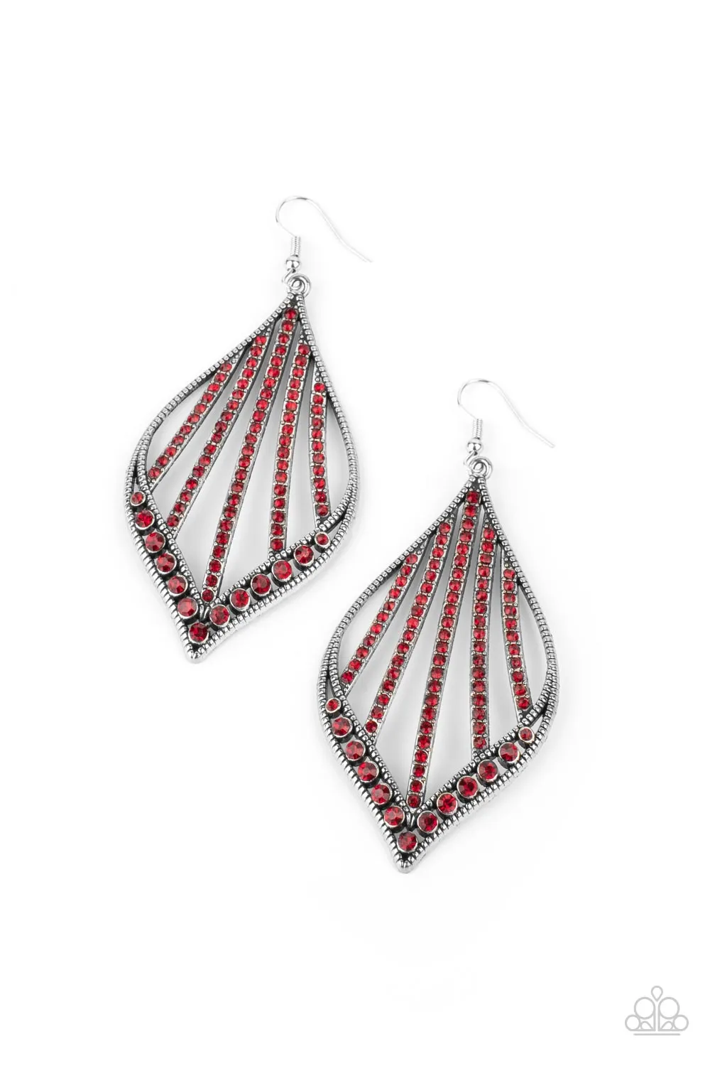 Showcase Sparkle - Red Earrings - Paparazzi Accessories