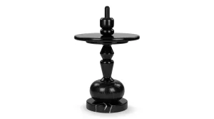 Shuffle MH1 - Shuffle MH1 Side Table, Black and Marble