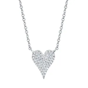 Shy Creation 'Amor' Diamond Pave Heart Necklace - Extra Small