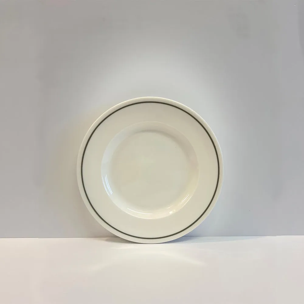 Side Plate Forest Green Line - Classical Porcelain