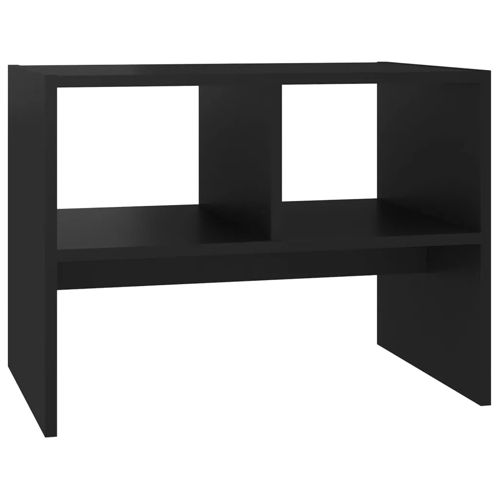 Side Table Black 60x40x45 cm Engineered Wood