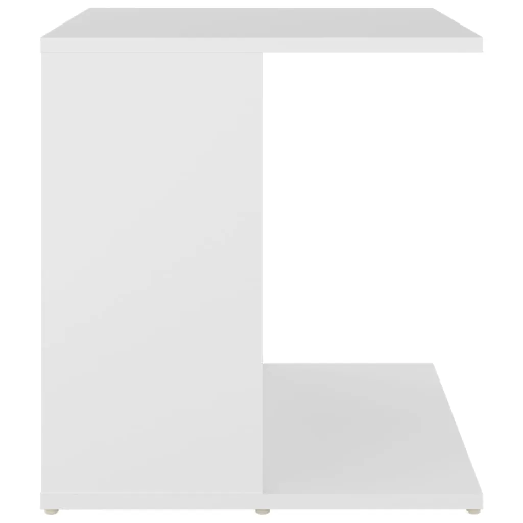 Side Table White 45x45x48 cm Chipboard