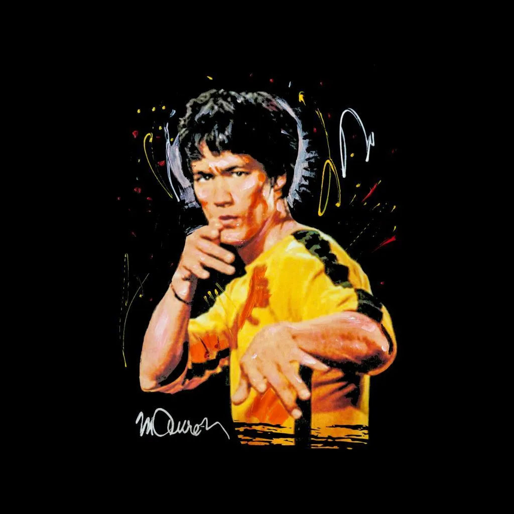 Sidney Maurer Original Portrait Of Bruce Lee Game Of Death Men's Hooded Sweatshirt