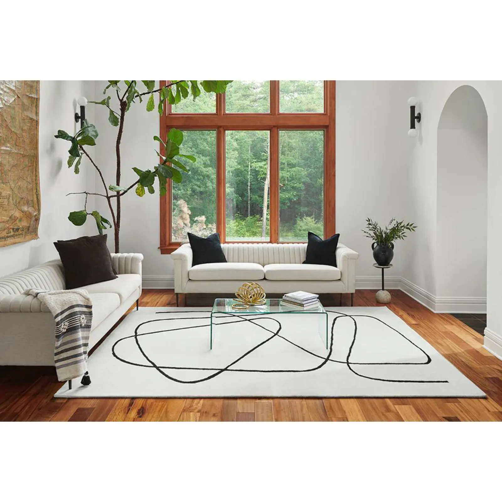 Siena Black / White Rug