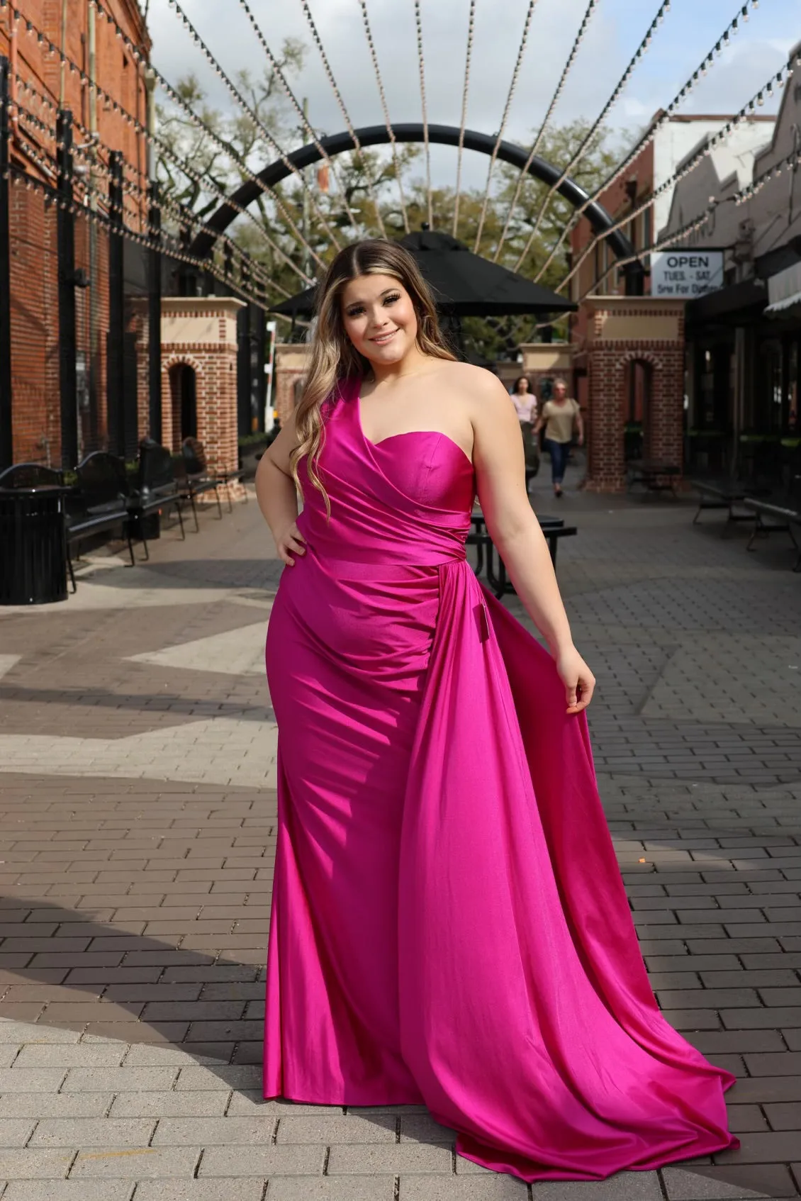 Sienna One Shoulder Satin Gown