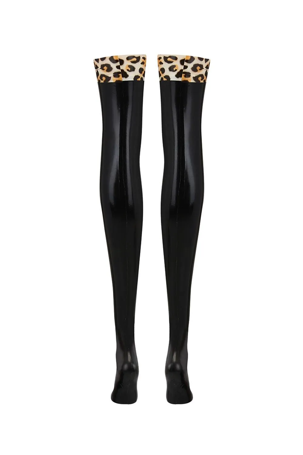 Sigma Leopard Latex Stockings