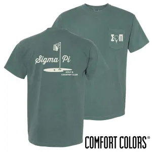 Sigma Pi Comfort Colors Par For The Course Short Sleeve Tee