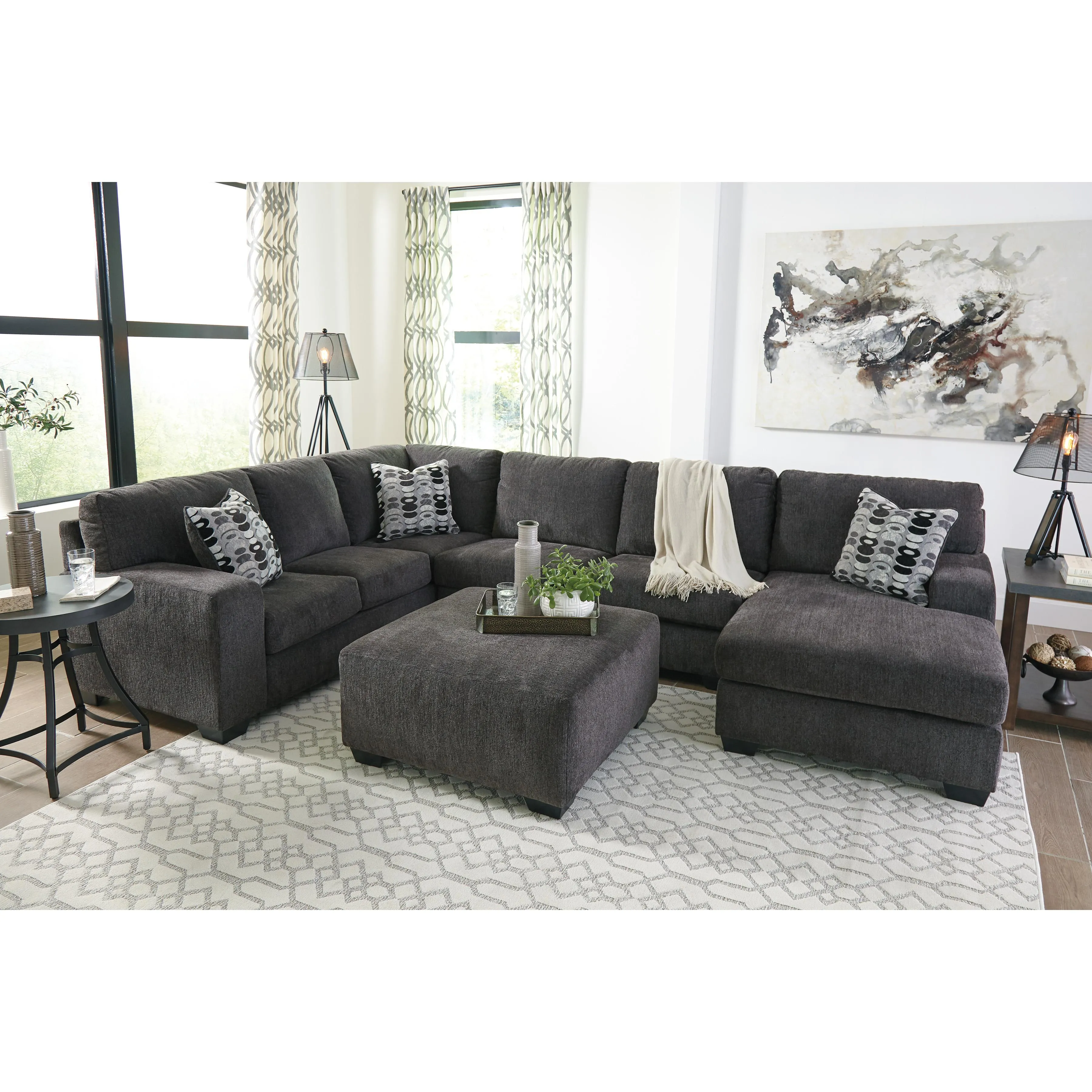 Signature Design by Ashley Ballinasloe Fabric 3 pc Sectional 8070366/8070334/8070317