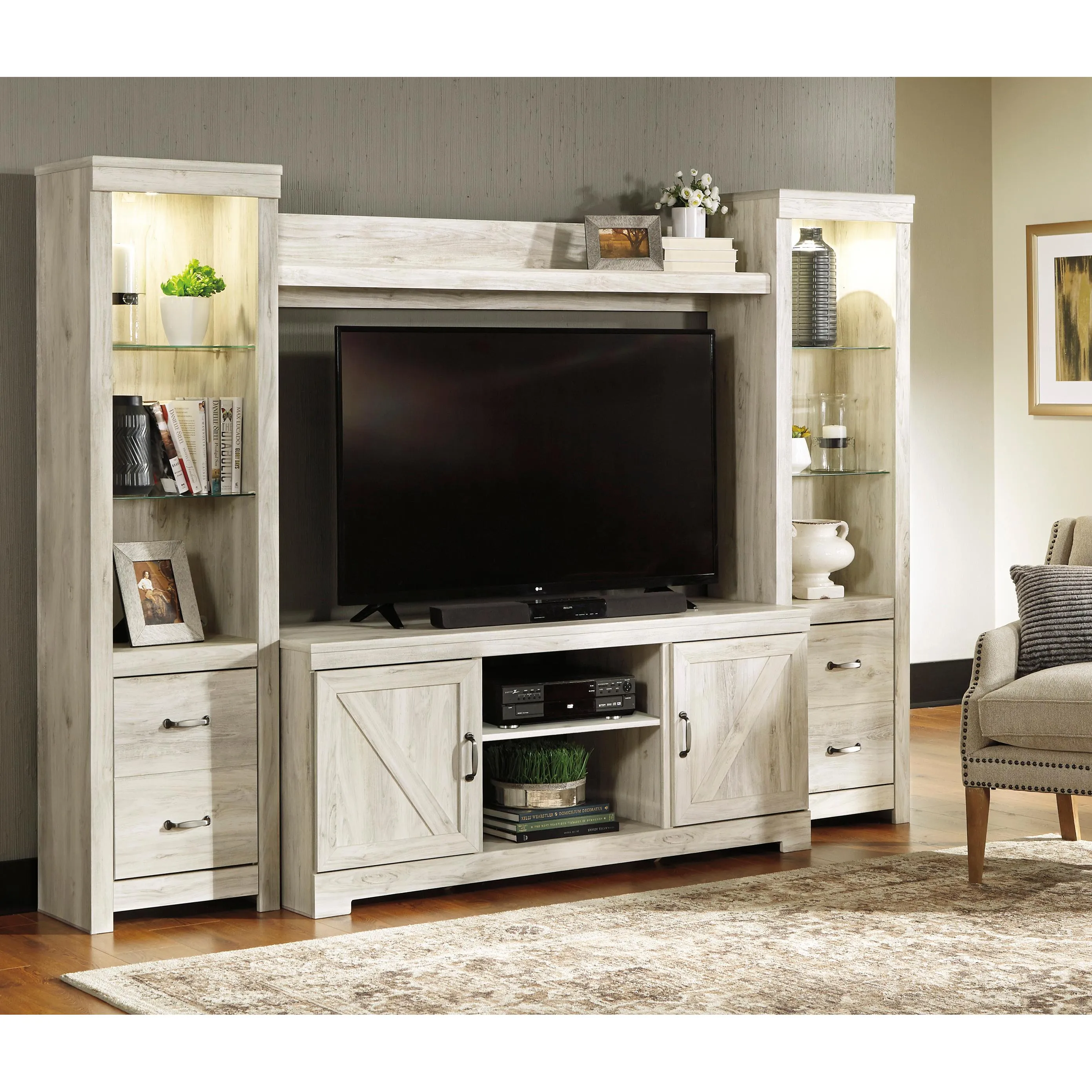 Signature Design by Ashley Bellaby TV Stand with Cable Management W331-68