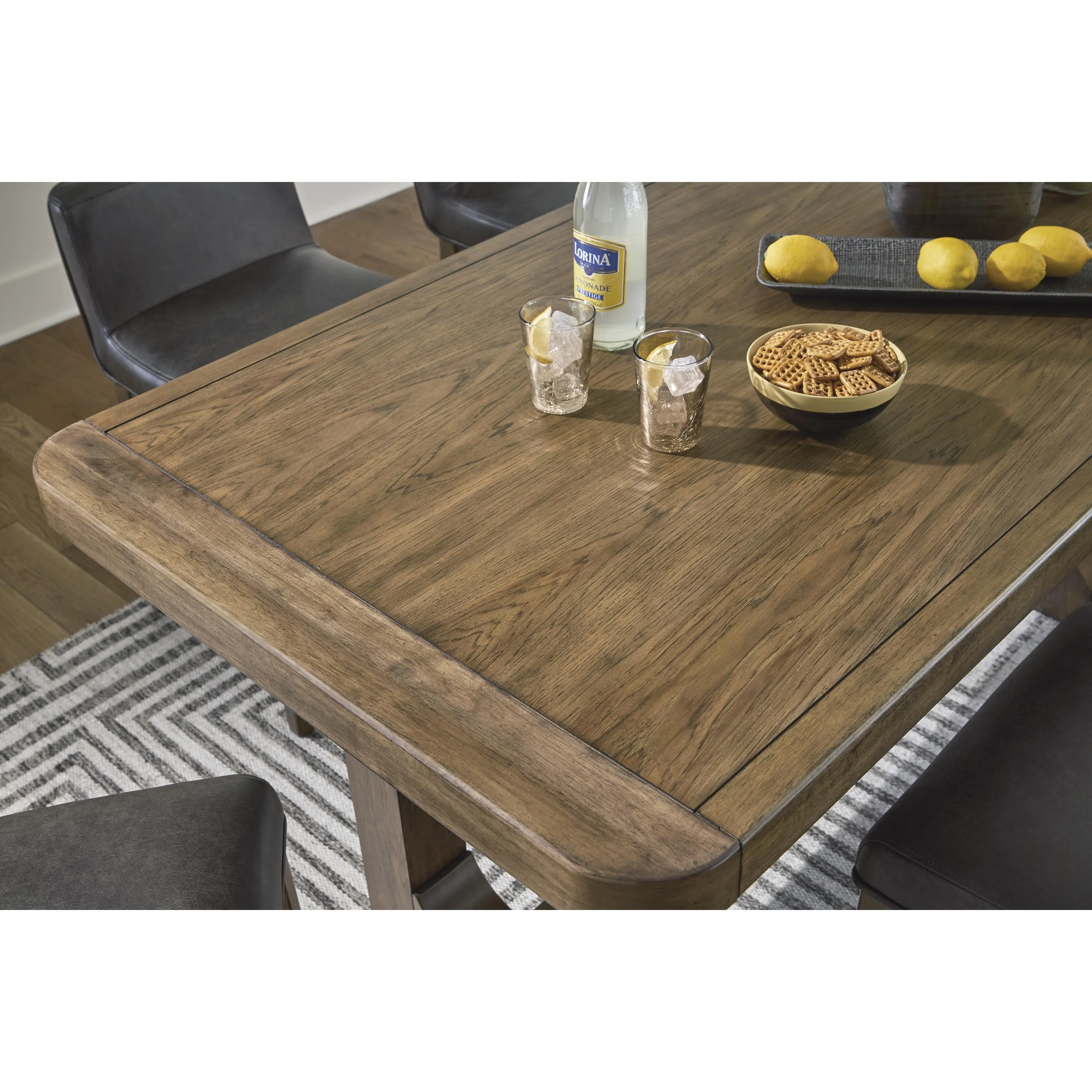 Signature Design by Ashley Cabalynn Counter Height Dining Table with Trestle Base D974-13