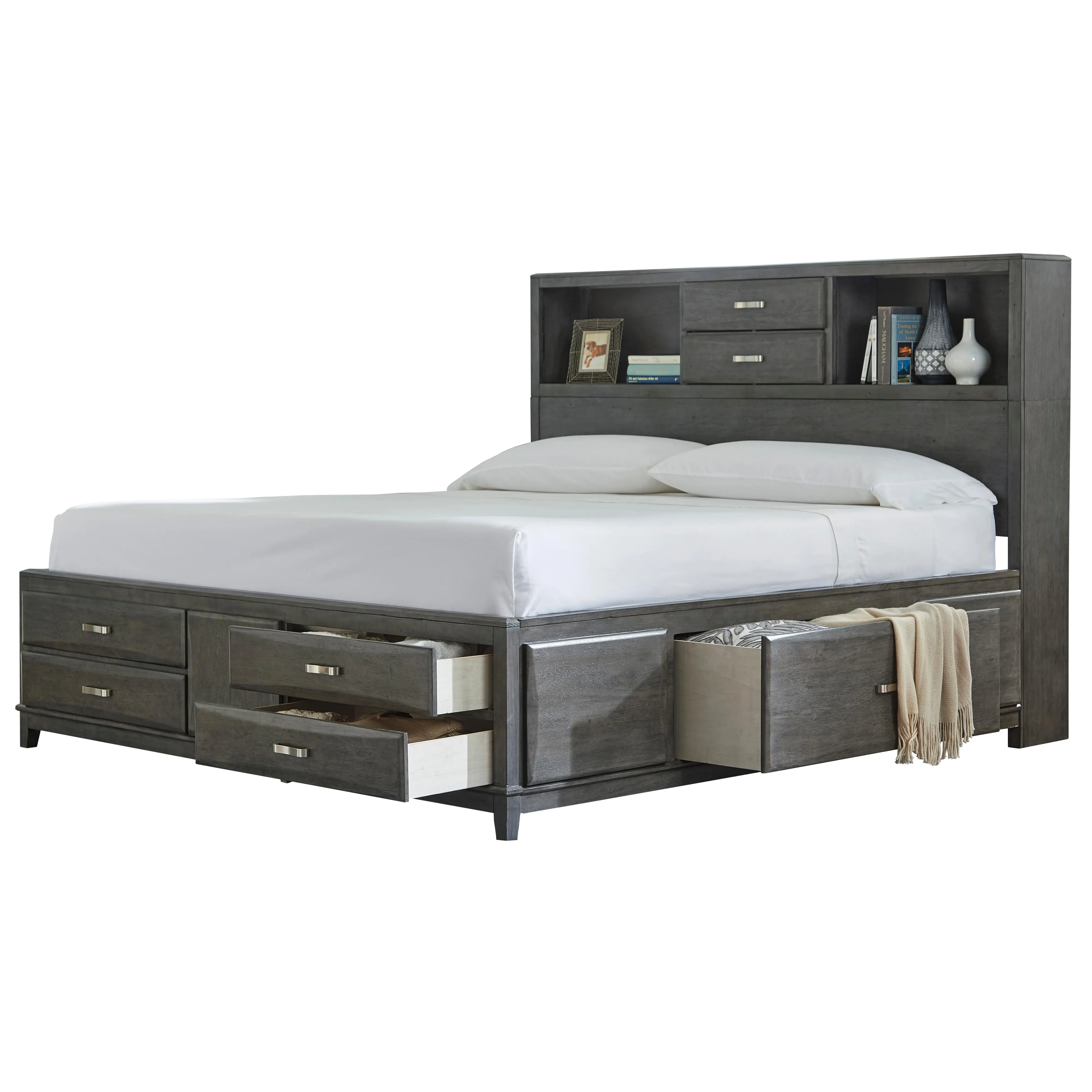 Signature Design by Ashley Caitbrook Queen Bookcase Bed with Storage B476-65/B476-64/B476-98