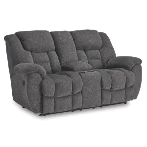 Signature Design by Ashley Foreside Reclining Fabric Loveseat with Console 3810494C