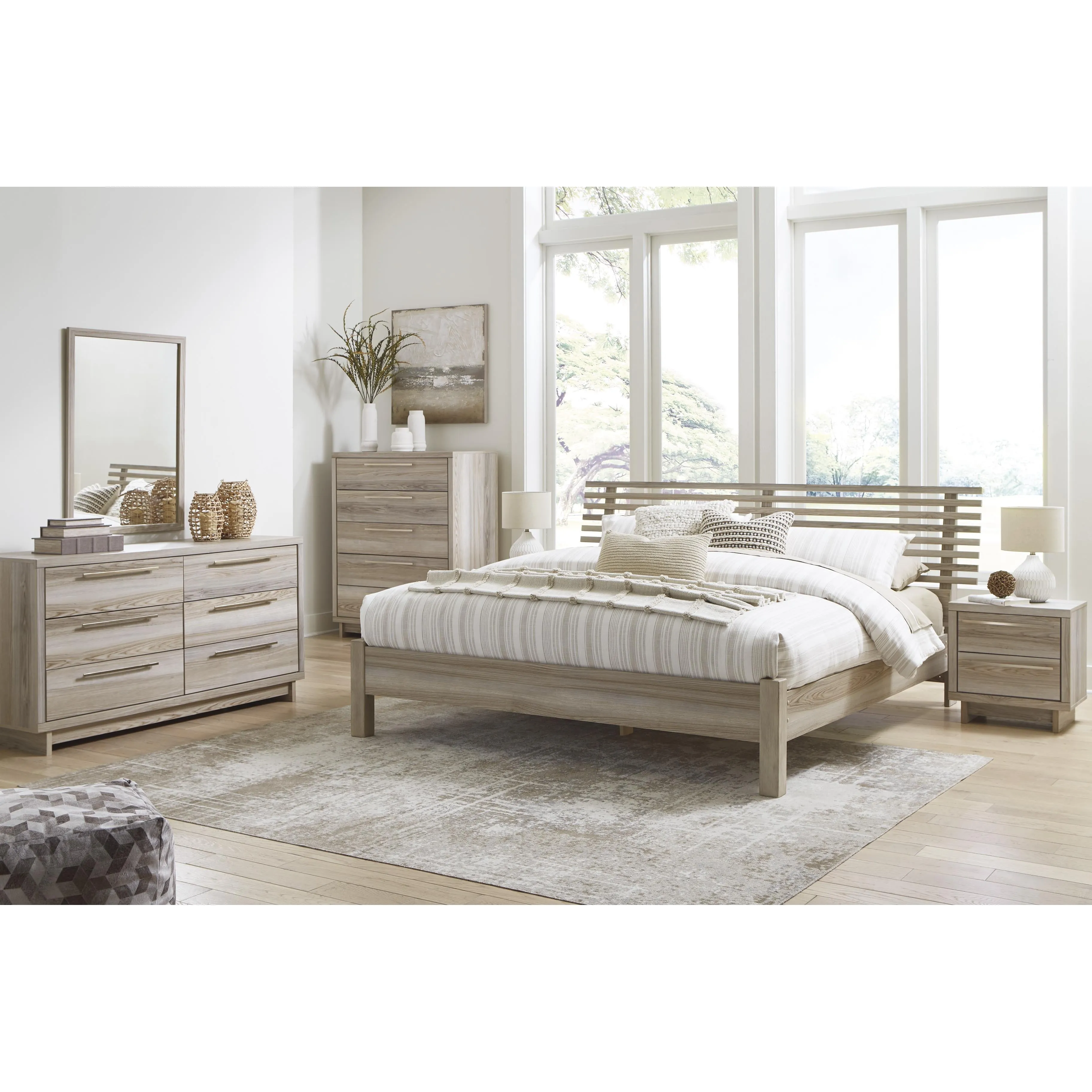 Signature Design by Ashley Hasbrick King Panel Bed B2075-158/B2075-156/B100-14