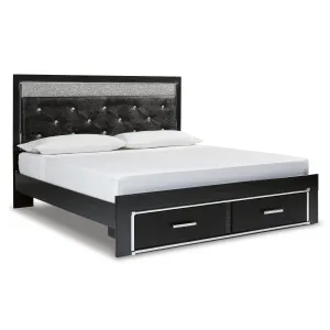 Signature Design by Ashley Kaydell King Upholstered Panel Bed with Storage B1420-158/B1420-56S/B1420-97