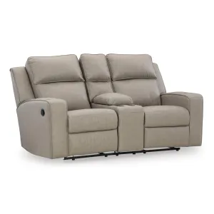 Signature Design by Ashley Lavenhorne Reclining Leather Look Loveseat with Console 6330794