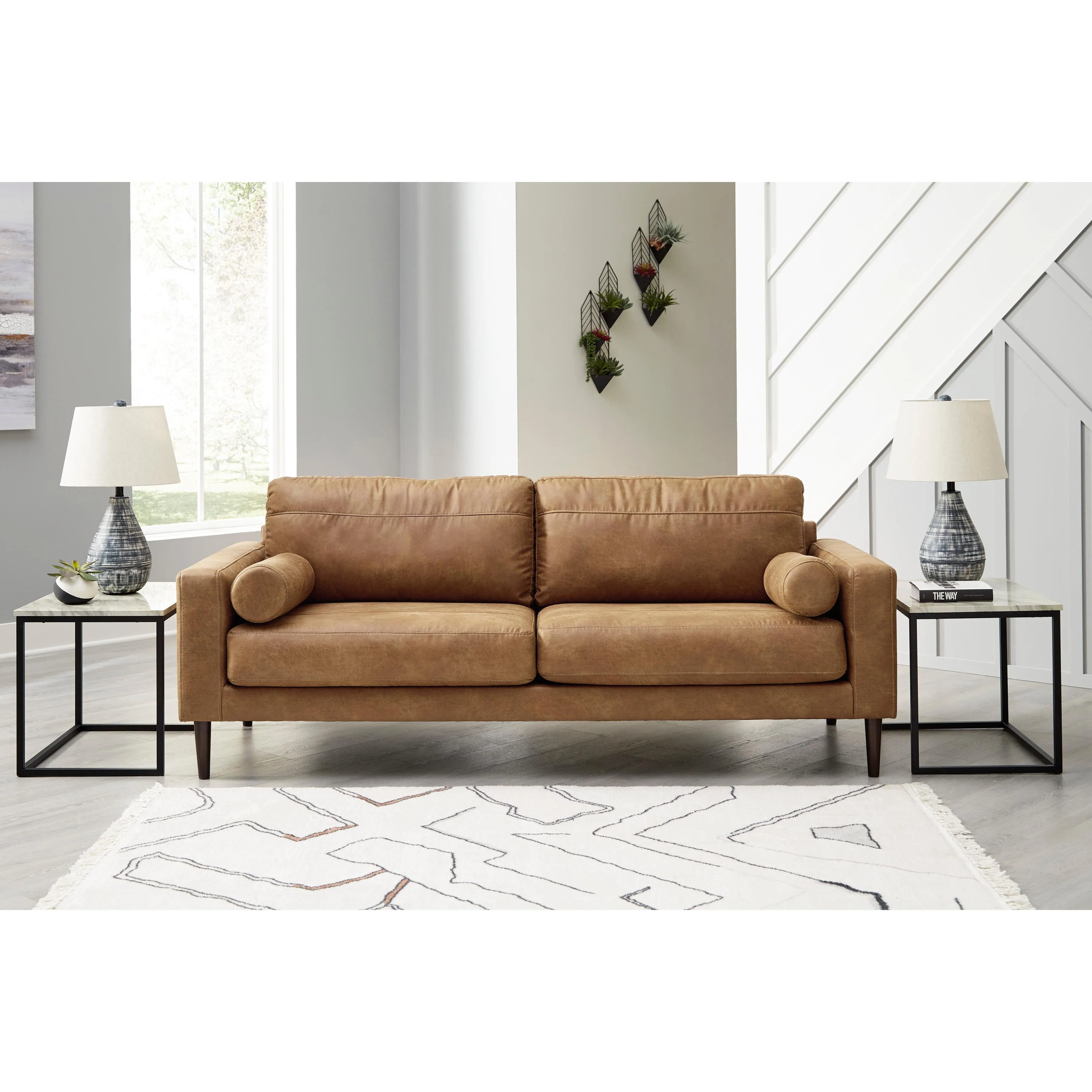 Signature Design by Ashley Telora Stationary Leather Look Sofa 4100238