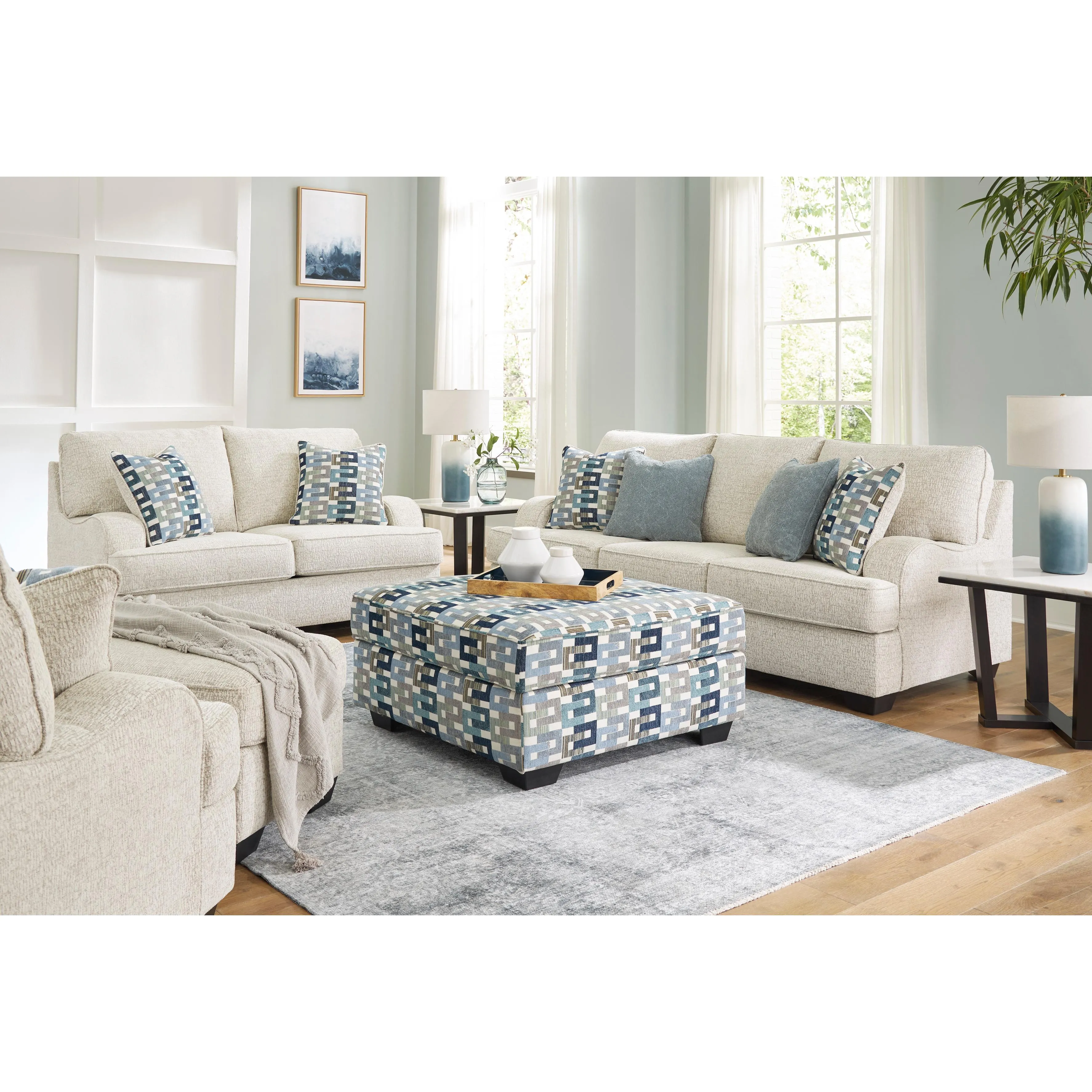 Signature Design by Ashley Valerano Stationary Fabric Loveseat 3340435