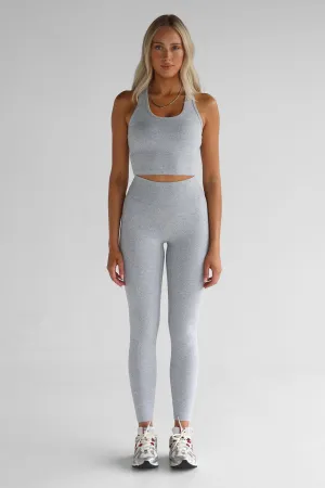 Signature Full Length Leggings - Marl grey