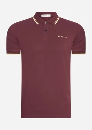 Signature polo - aubergine