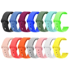 Silicone Button Style Watch Straps Compatible with Fossil Traditional 22mm Range