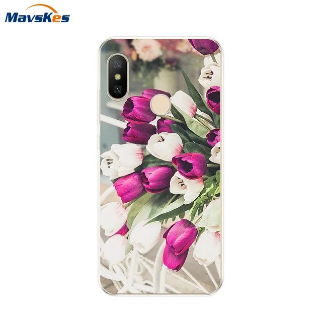 Silicone Case For Xiaomi Mi A2 Case Cover for Xiaomi Mi A2 Lite Case Soft TPU Pattern phone Case on Xiaomi MiA2 lite Redmi 6 Pro