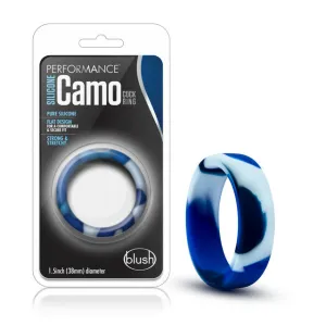 Silicone cockring blue camouflage