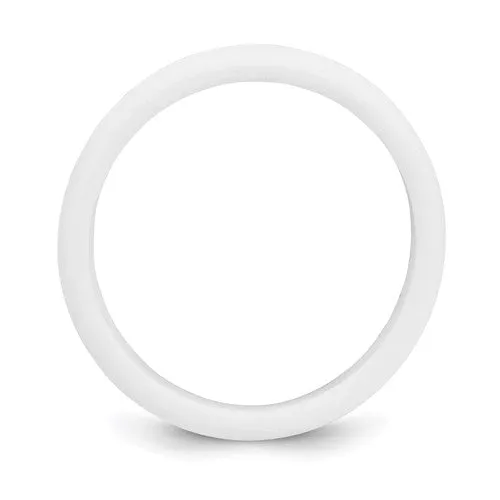 Silicone White 5.7mm Domed Band