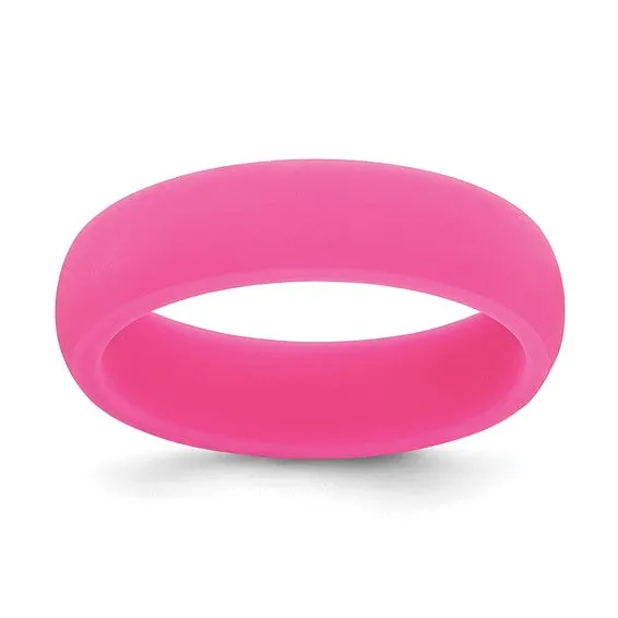 Silicone White 5.7mm Domed Band