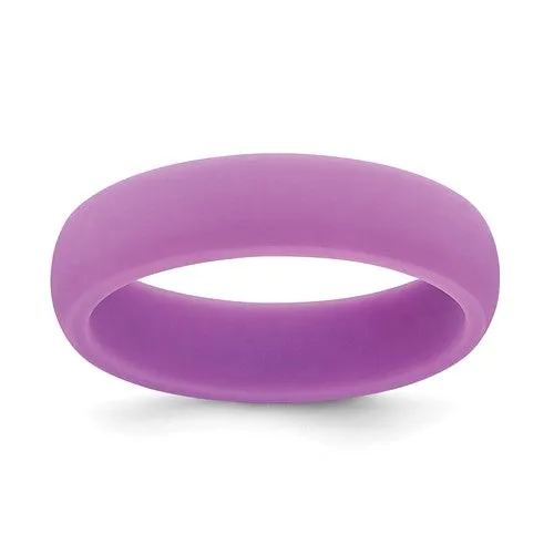 Silicone White 5.7mm Domed Band