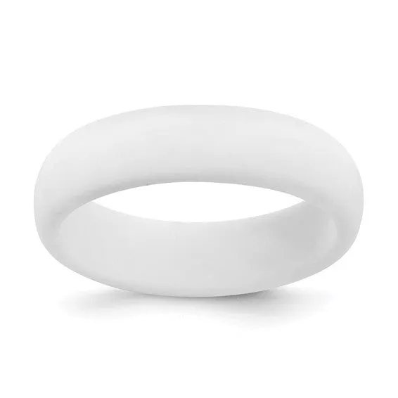 Silicone White 5.7mm Domed Band