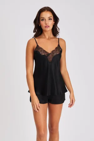 Silk & Lace Camisole Black