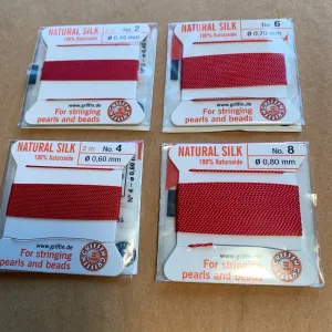 Silk Beadstringing Pack, Red