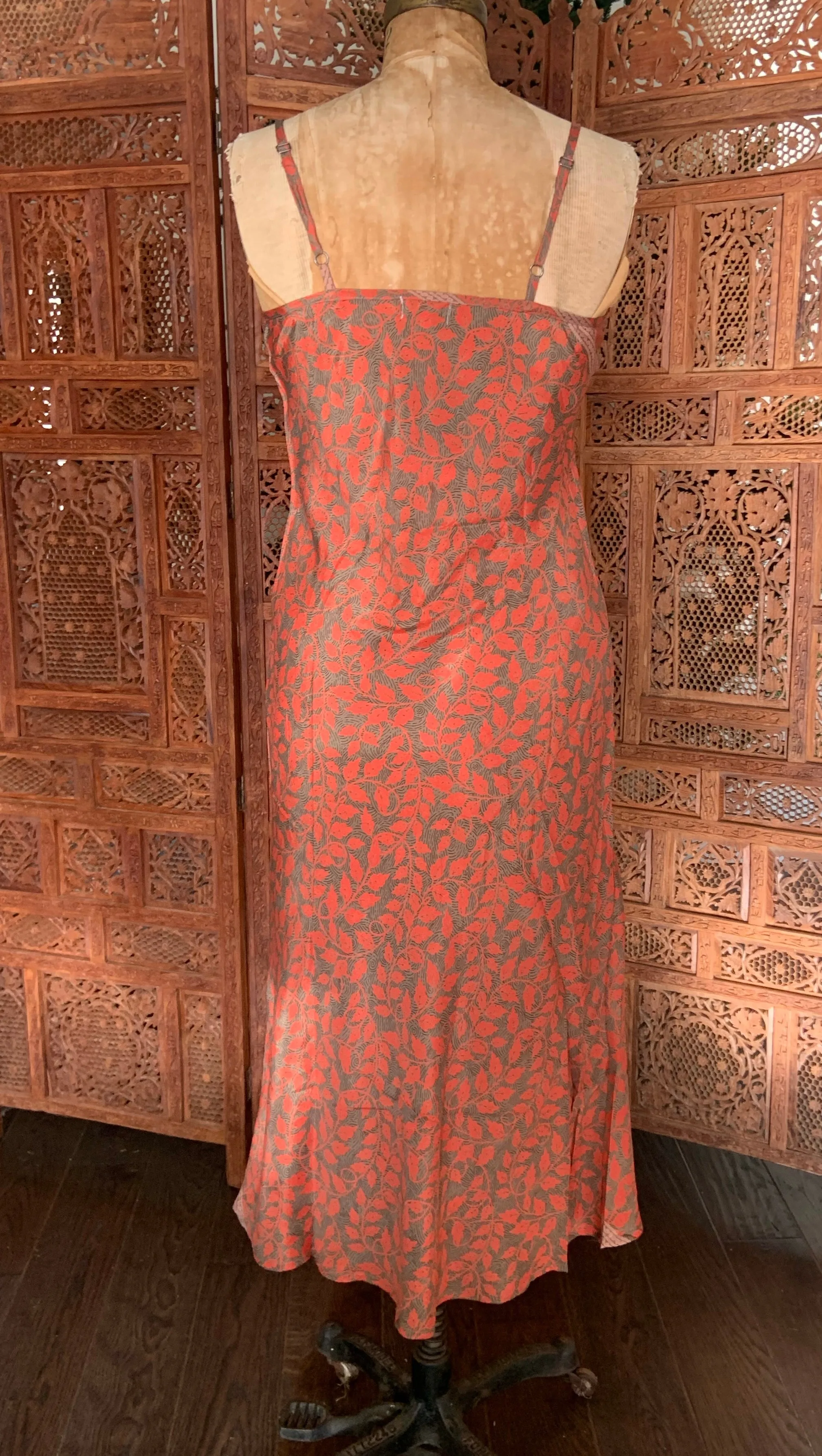 Silk Dress and Kimono Set - Orange