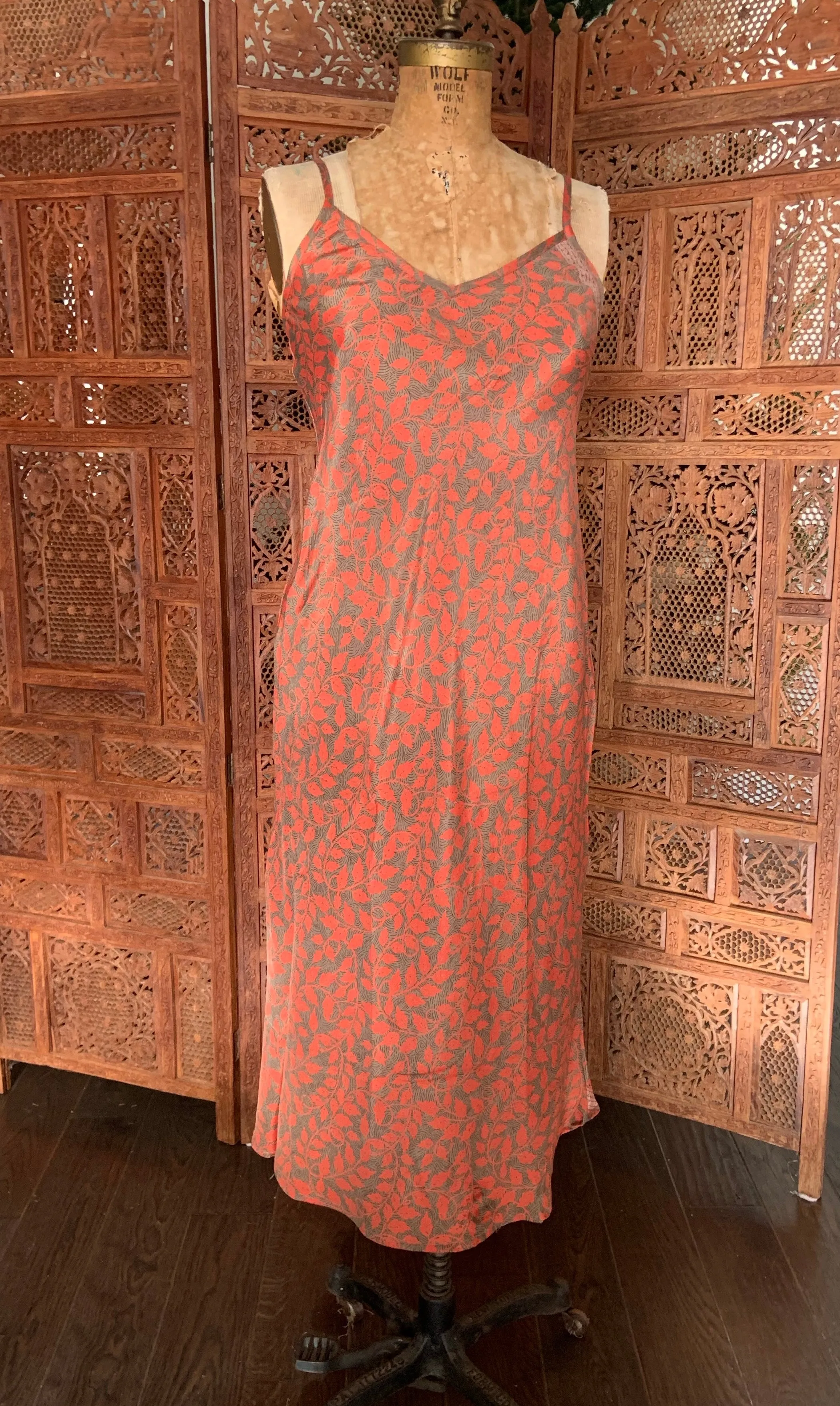 Silk Dress and Kimono Set - Orange