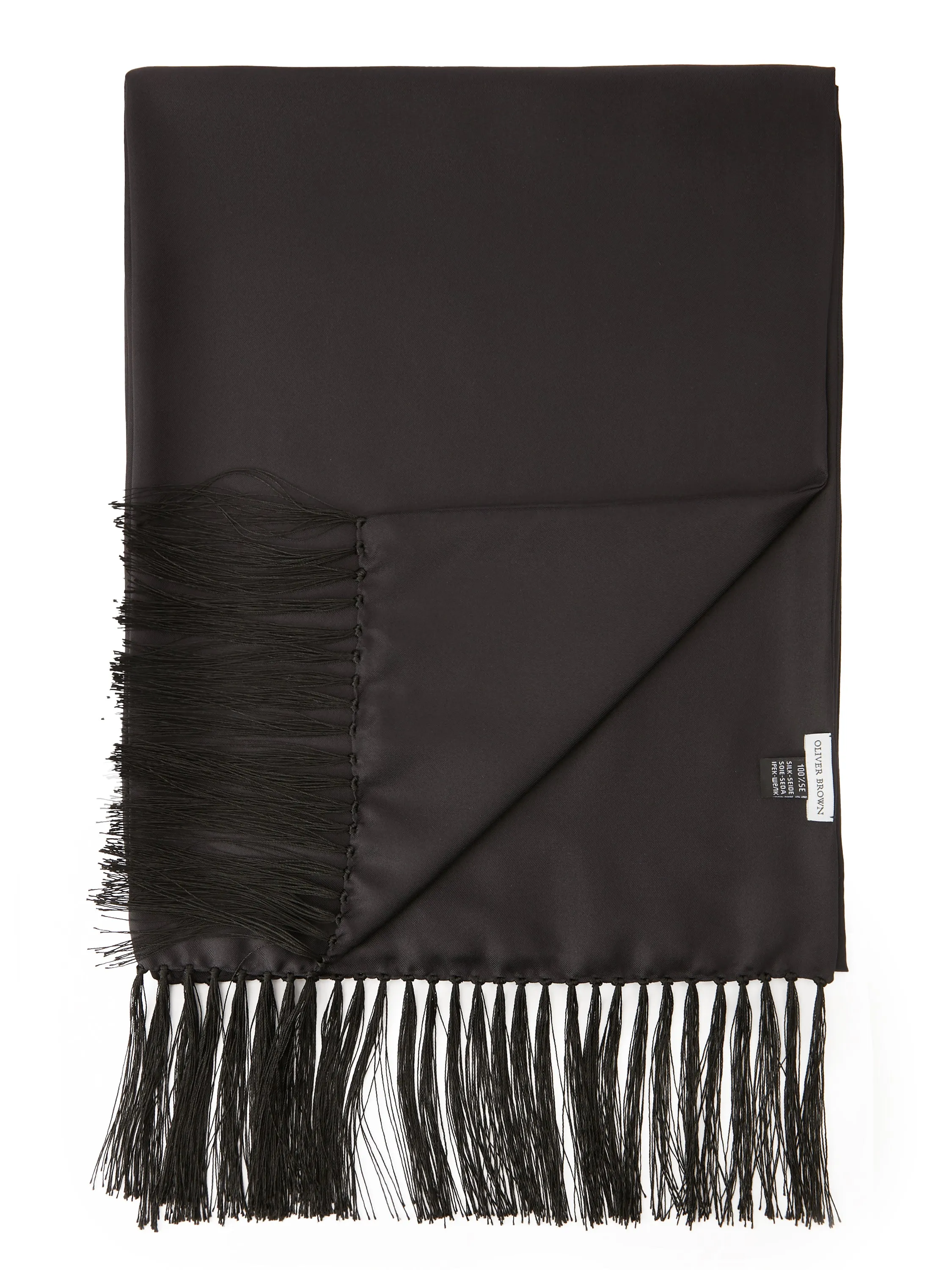 Silk Evening Scarf - Black