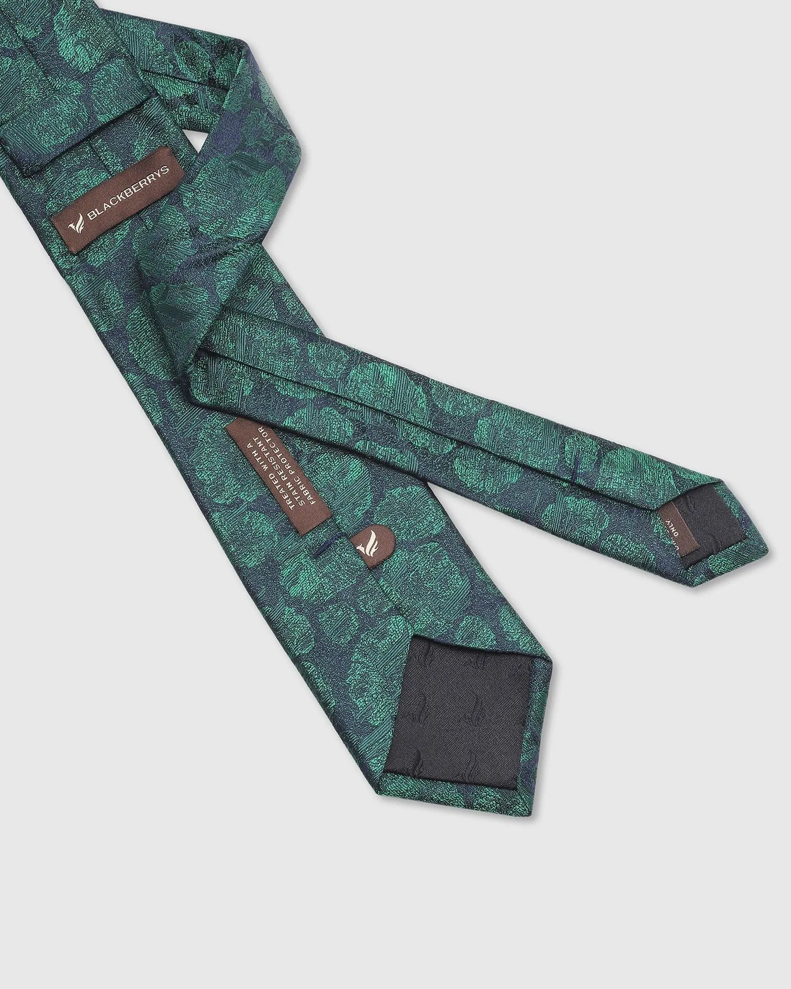 Silk Green Printed Tie - Talisca