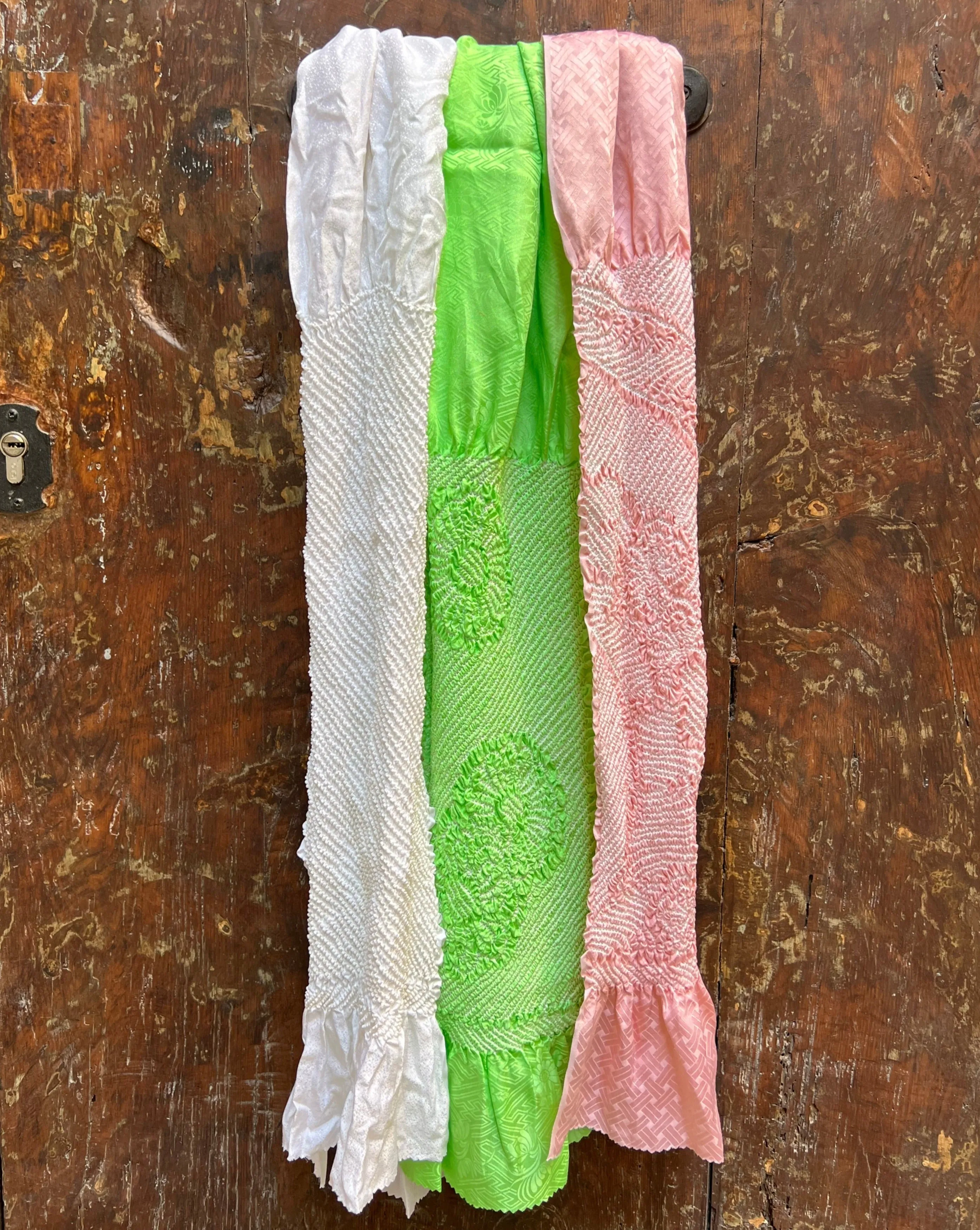 SILK OBIAGE / SCARF・ AORINNGO 青リンゴ