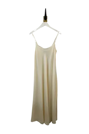 Silk Paperbag Dress in Creme