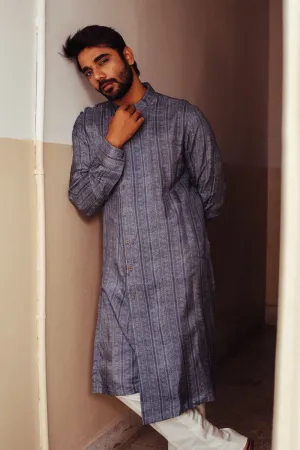 Silk Printed Kurta Set