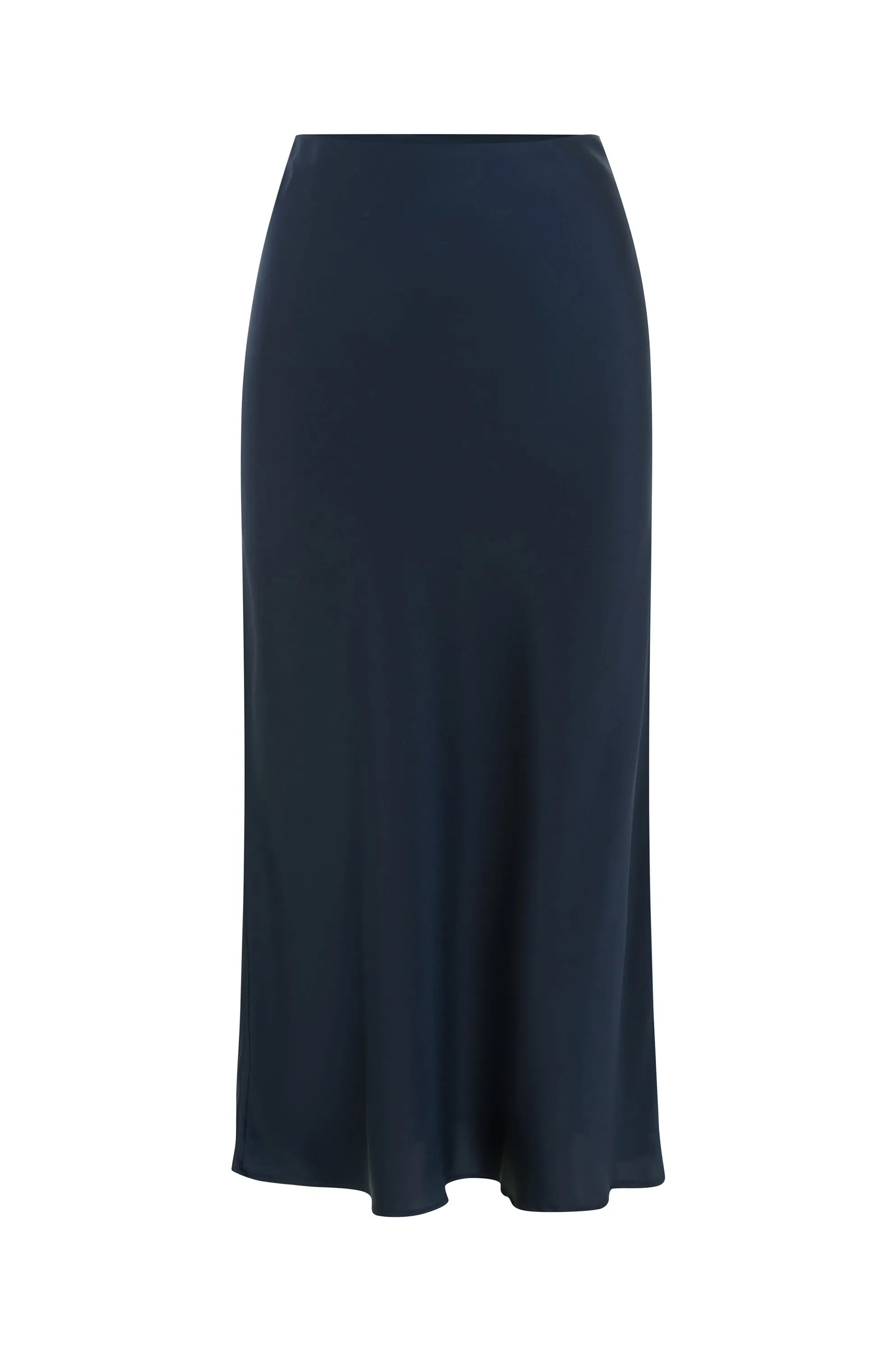 Silk Skirt Navy Blue