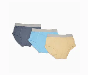 Silkberry Baby Bamboo Boys Briefs (3 pack) (Bluebonnet/Flint/Soft Sand)