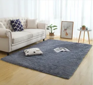 Silky Fluffy Living Room Rug