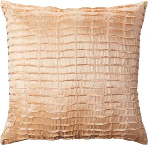 Silky Pleated Satin Pattern Decorative Accent Throw Pillow