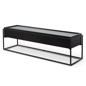 Silva 150cm Wooden TV Entertainment Unit - Full Black