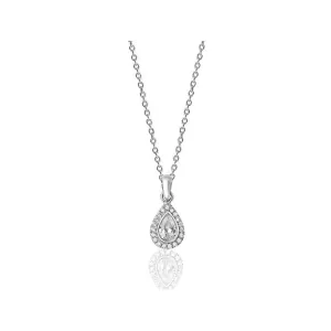 Silver & Co Elegant Halo Pearl Luxury Pendant SPG0007CZ